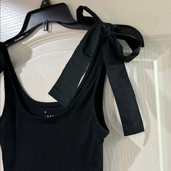 a new day Black Tank Top with Ribbon‎ Straps XS - Picture 2 of 5